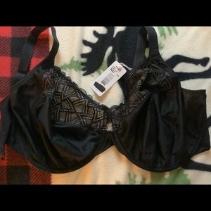 NWT! Elomi Lydia Bandless UW Plunge Bra Black 34JJ